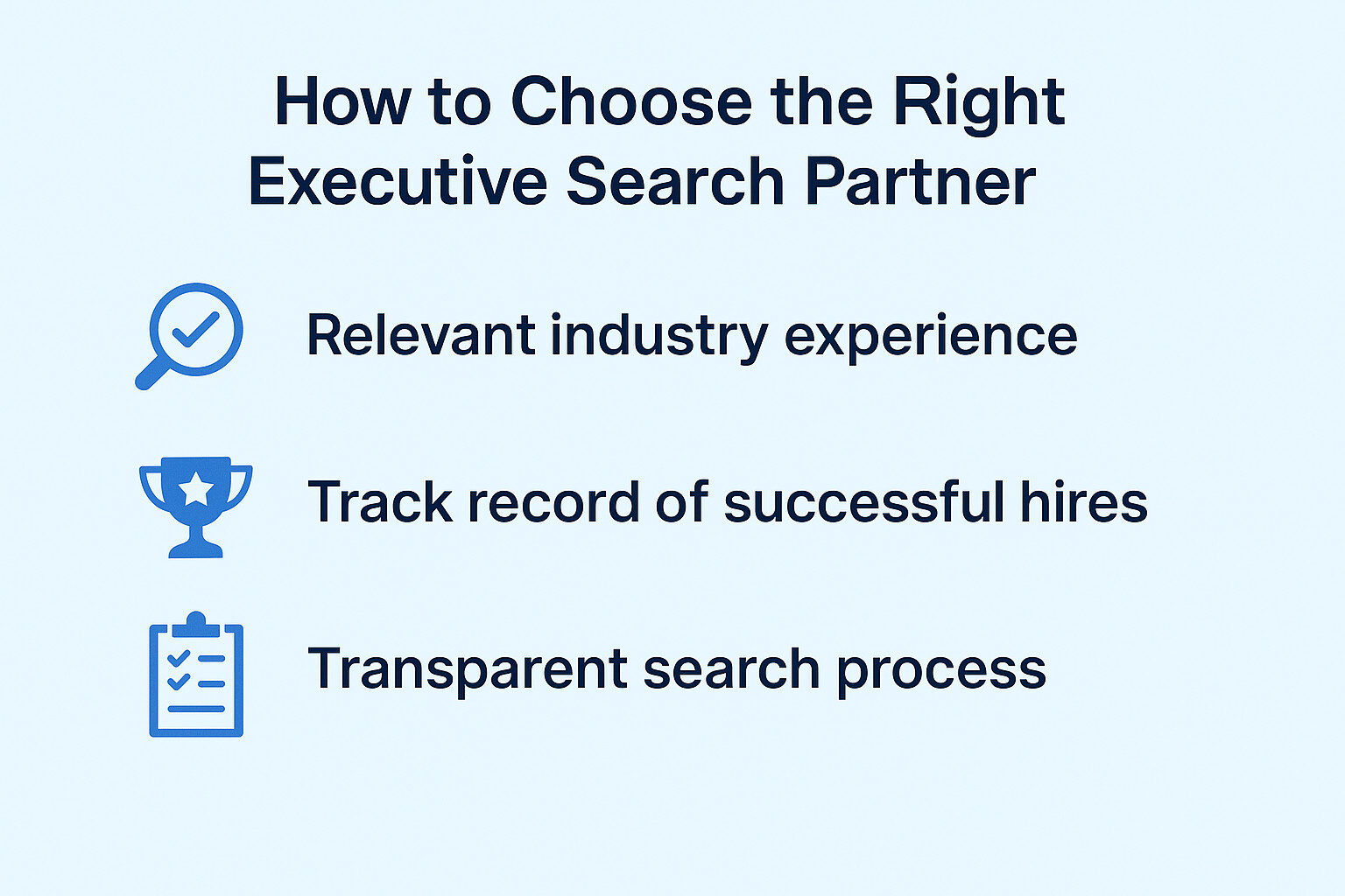 How to Choose the Right Executive Search Partner