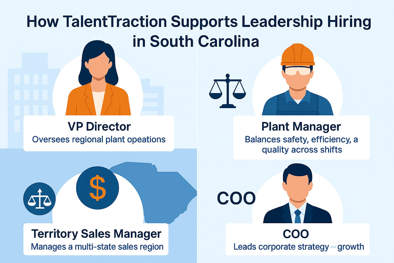 How TalentTraction Supports Leadership Hiring in the South Carolina