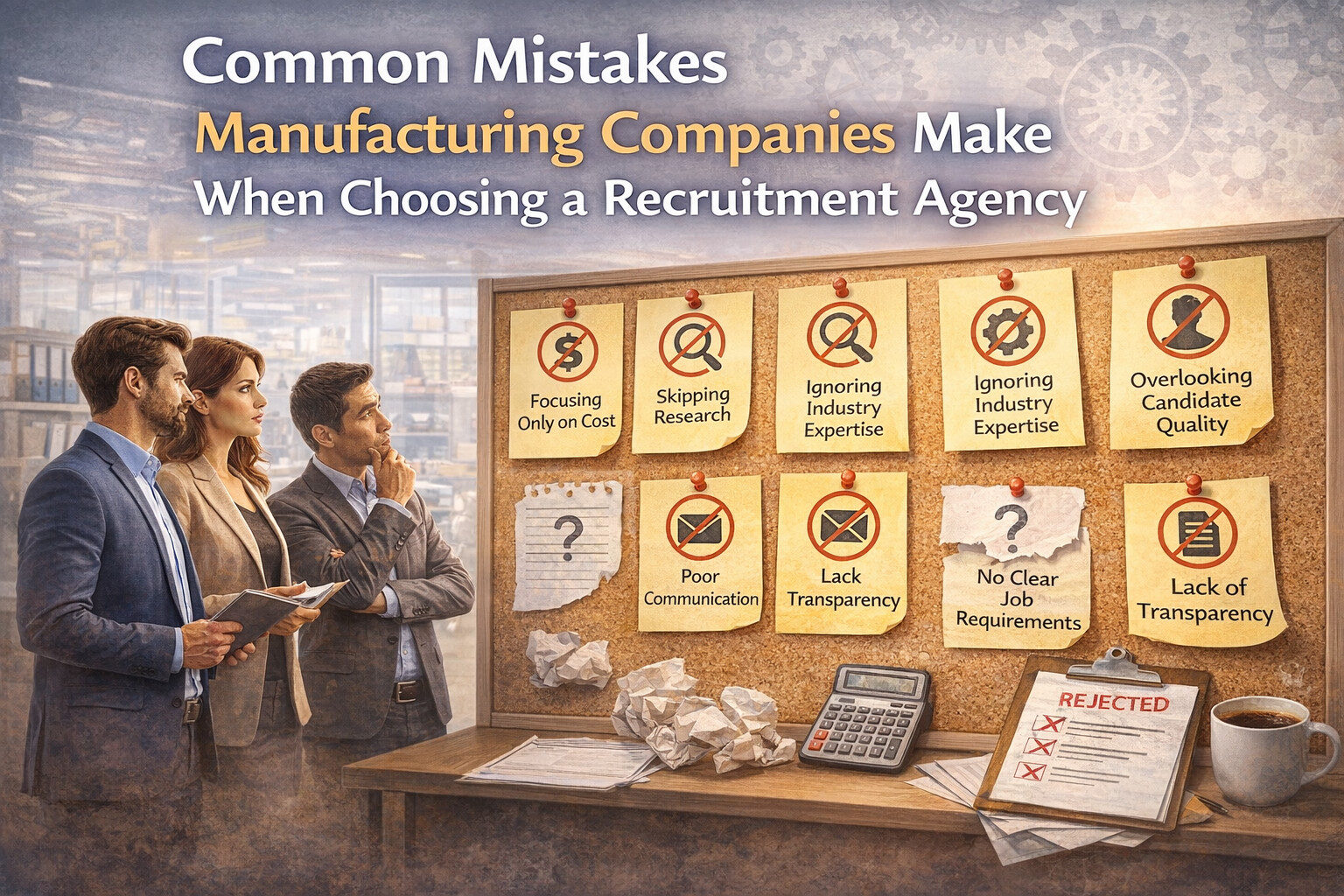Common Mistakes Manufacturing Companies Make When Choosing a Recruitment Agency